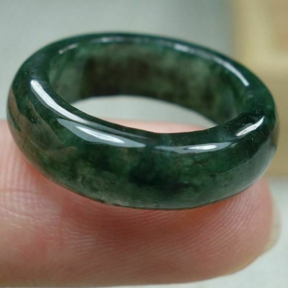Certified Green 100% Natural A jadeite jade Ring 戒指 5.9# - Picture 3 of 11